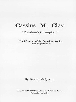 cover image of Cassius M. Clay
